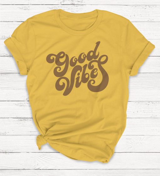 Good Vibes T-shirt, Positive Vibes, Retro Tshirt