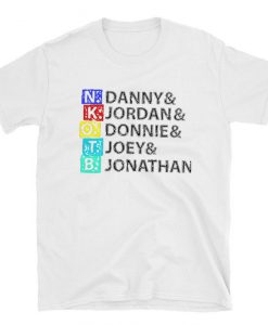 NKTOB names tshirt new kids t shirt nkotb concert tee Short-Sleeve Unisex T-Shirt