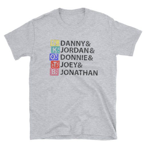 Names Band Vintage Retro NKOTB Aniversity TShirt