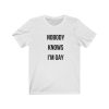 Nobody Knows I'm Gay T Shirt