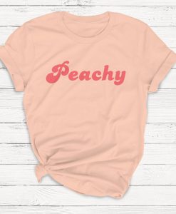 Peachy T-shirt, Retro Shirt, 70's Shirt, Women's Crewneck Tee, Vegetarian, Retro, Vintage Shirt, Summer Top, Women's Graphic Tee