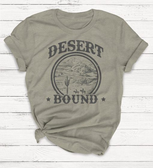 Summer Desert T-Shirt, Ladies Unisex Crewneck Shirt, Outdoor T-shirt, Cute Tshirt, Retro, Vintage, 70's, Nature, Outdoor, Gift