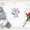 Women Soccer Shirt USA Flag Shirt Unisex T-Shirt