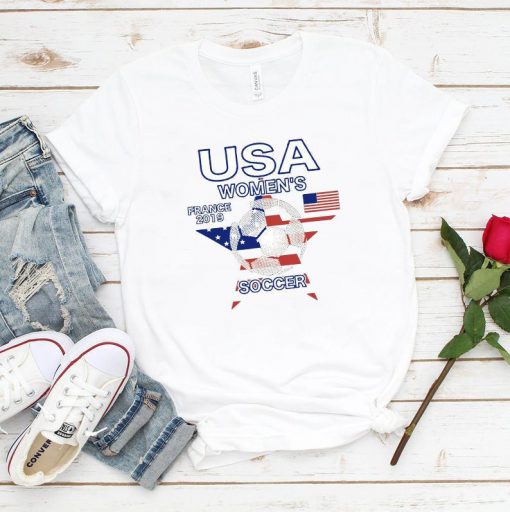 Women Soccer Shirt USA Flag Shirt Unisex T-Shirt