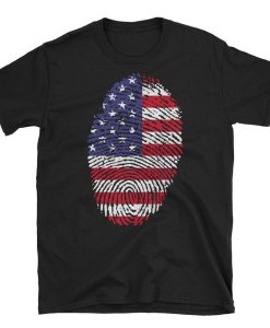 united states fingerprint flag t shirt