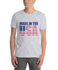 usa made in 4th flag stripes tshirt