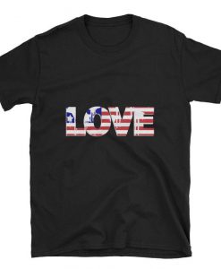 usa us flag love spray paint t shirt