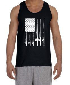 American Fishing Rods Flag Tank Top