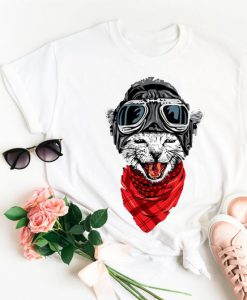 Aviator cat unisex t-shirt