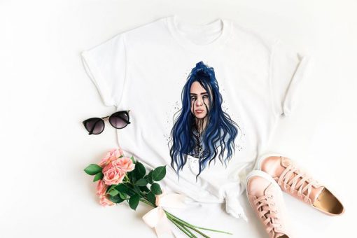 Billie Eilish paint t-shirt