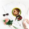 Chris brown rose art t-shirt