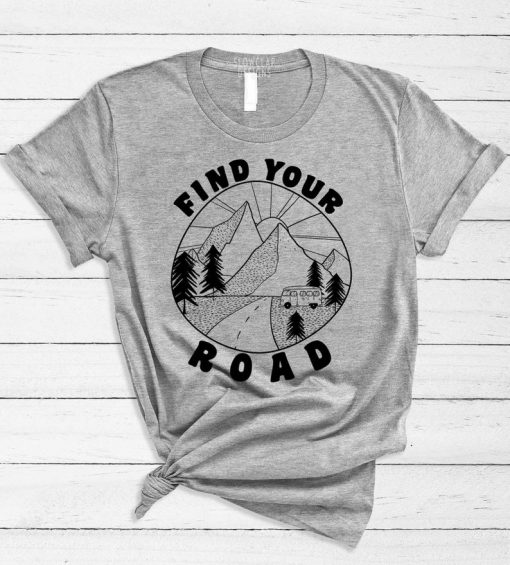 Find Your Road Summer Adventure T Shirt - Cute Nomad Unisex Tee