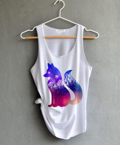 Fox Mountains Shirt Fox Space Shirt Forest Tank Top