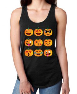 Halloween Pumpkin Emoji Lightweight Tank Top