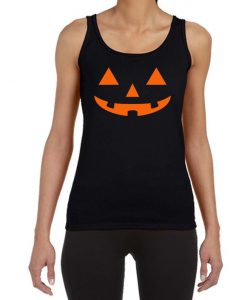 Halloween Scary Pumpkin Face Tank Top