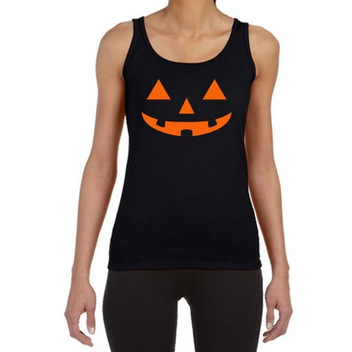 Halloween Scary Pumpkin Face Tank Top