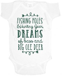 Hunting and Fishing baby one piece tshirt