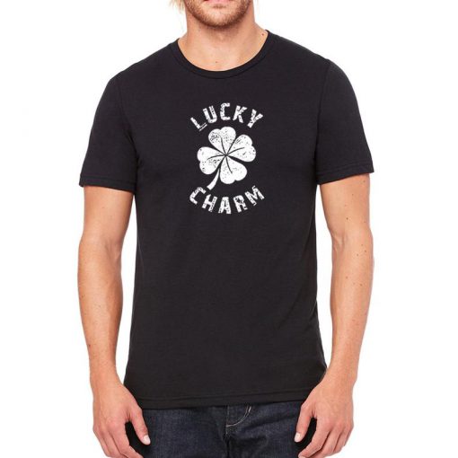 LUCKY CHARM WHITE Men's Triblend T-shirt