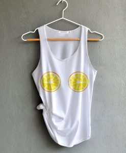 Lemon Shirt Boobs Boobs Shirts Bikini funny shirt Fashion tank top White Tank Top Womens