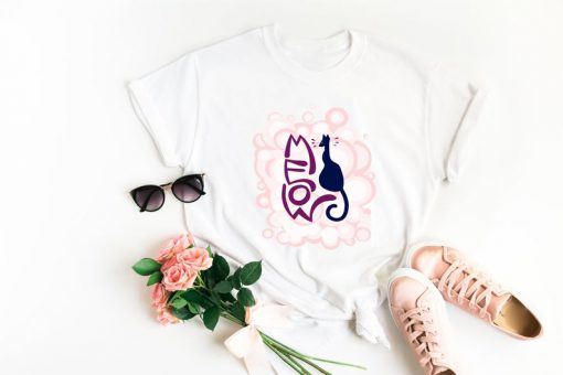 Meow cat t-shirt