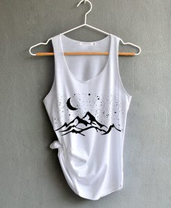 Mountains Tee Shirts Hiking Tank top Camping Shirt Shirts White Tank Top Womens