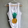 Pineapple Tank top Pineapple Shirt Shirt Funny Shirts Hipster T-shirt White Tank Top Womens