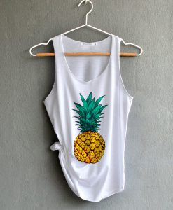 Pineapple Tank top Pineapple Shirt Shirt Funny Shirts Hipster T-shirt White Tank Top Womens