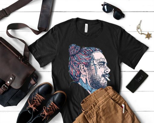 Post malone paint art t-shirt