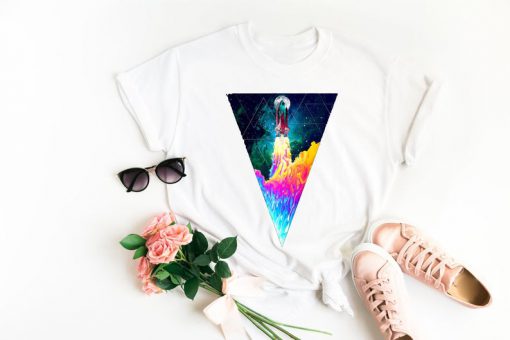 Rocket take off unisex t-shirt;Galaxy t-shirt