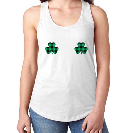 ST. PATRICKS DAY Shamrock Boobies Women's Lightweight Tank Top