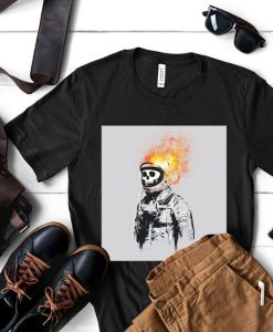 Skull on Fire unisex t-shirt