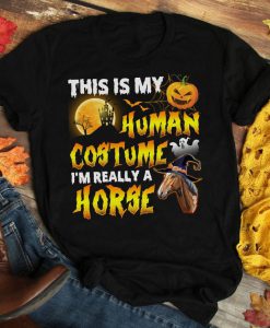 T-shirt Human Costume Horse Halloween, Horse Witch shirts