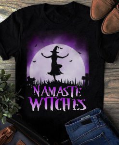 T-shirt Namaste Witches, funny witch shirts, witch gift for girl