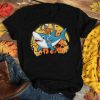 T-shirt Skeleton Riding Shark,