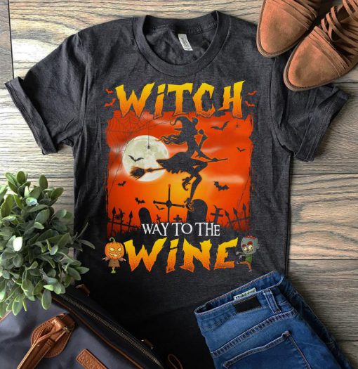 Witch way to the wine t shirt