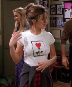 rachel green rose heart tshirt