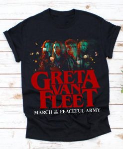 Anthem of HOT Peaceful Army Greta World Tour 2019, Greta Van Fleet Rock Unisex T-shirt