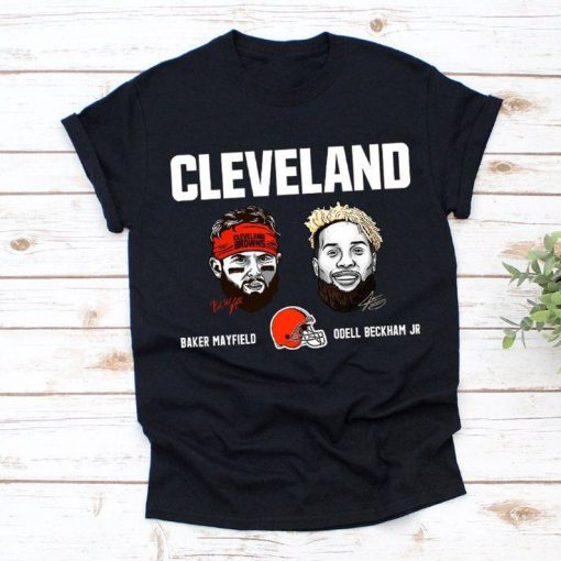 Cleveland Yellow Baker Mayfield Odell Beckham Jr Signature Unisex T-shirt