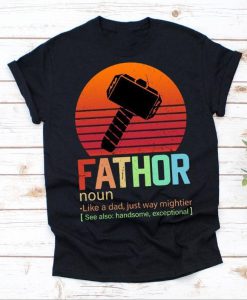 Fa-Thor Like Dad Just Way Mightier Hero Fa-Thor Definition Super Hero Unisex T-shirt