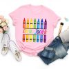 Personalized Teacher Shirt Crayon Teacher Shirt