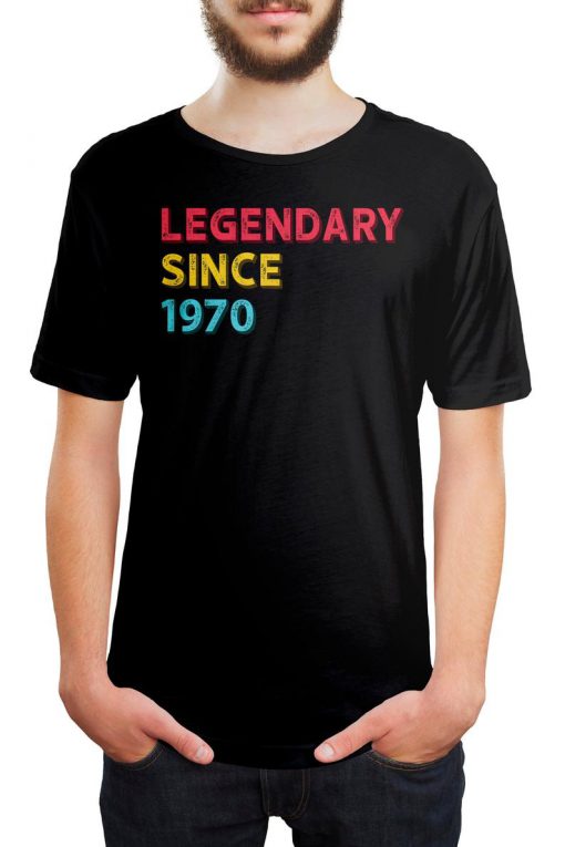 50th Birthday Retro Vintage Legendary Since 1970 Unisex T Shirt