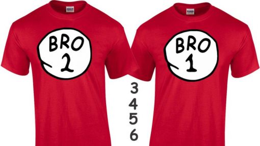 Bro 1,2,3,4,5 Brother hood matching family theme tshirts