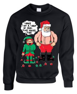 Funny Christmas Ugly Santa Claus Naughty List Sweatshirt