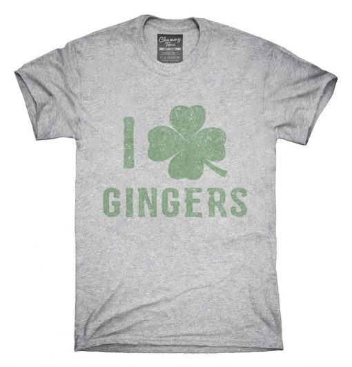 I Love Gingers Funny Irish Redhead T-Shirt