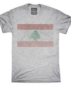 Retro Vintage Lebanon Flag T-Shirt