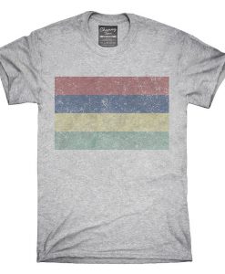 Retro Vintage Mauritius Flag T-Shirt