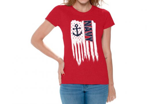 American Flag Navy Women Shirt