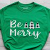 Be Merry T-Shirt - Buffalo Plaid Trees