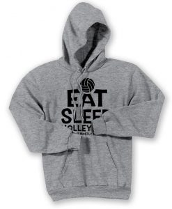 Eat Sleep Mostly Eat Volleyball Hoodie