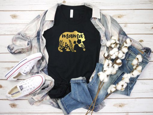 Mama Bear Shirt, Mom Shirt Womens T shirt